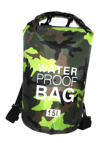 15L CAMO DRY BAG WITH STRAP