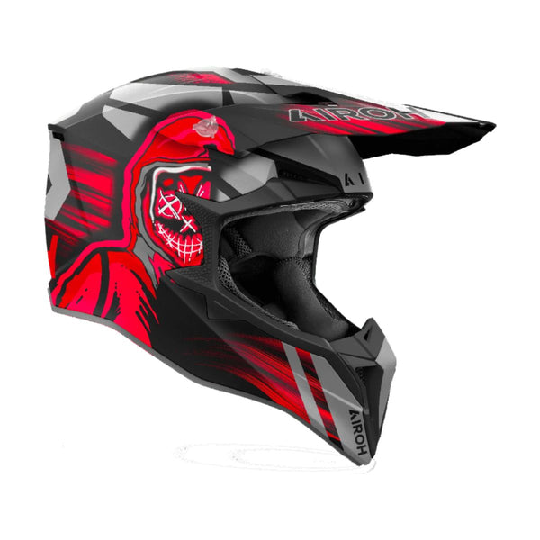 CASCO AIROH WRAAP CYBER RED MATT