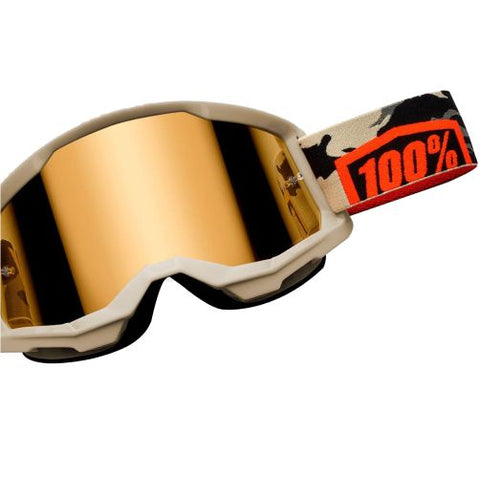 "GOGGLES 100% STRATA 2 KOMBAT TRUE GOLD"